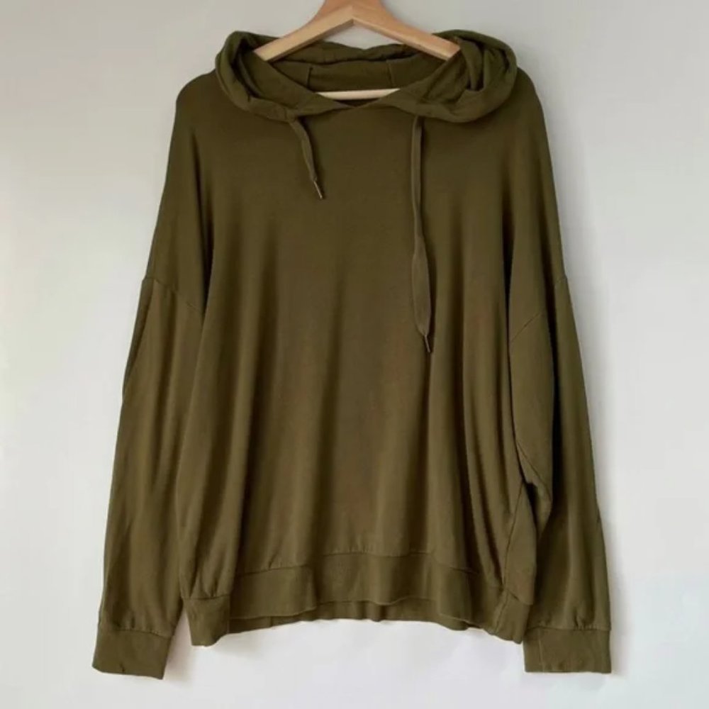 Universal Standard Amy Green Pullover Hoodie Swea… - image 3